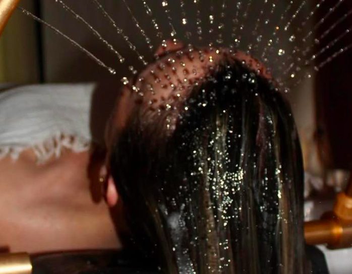 Water ritual in the Head Spa Sanctuary