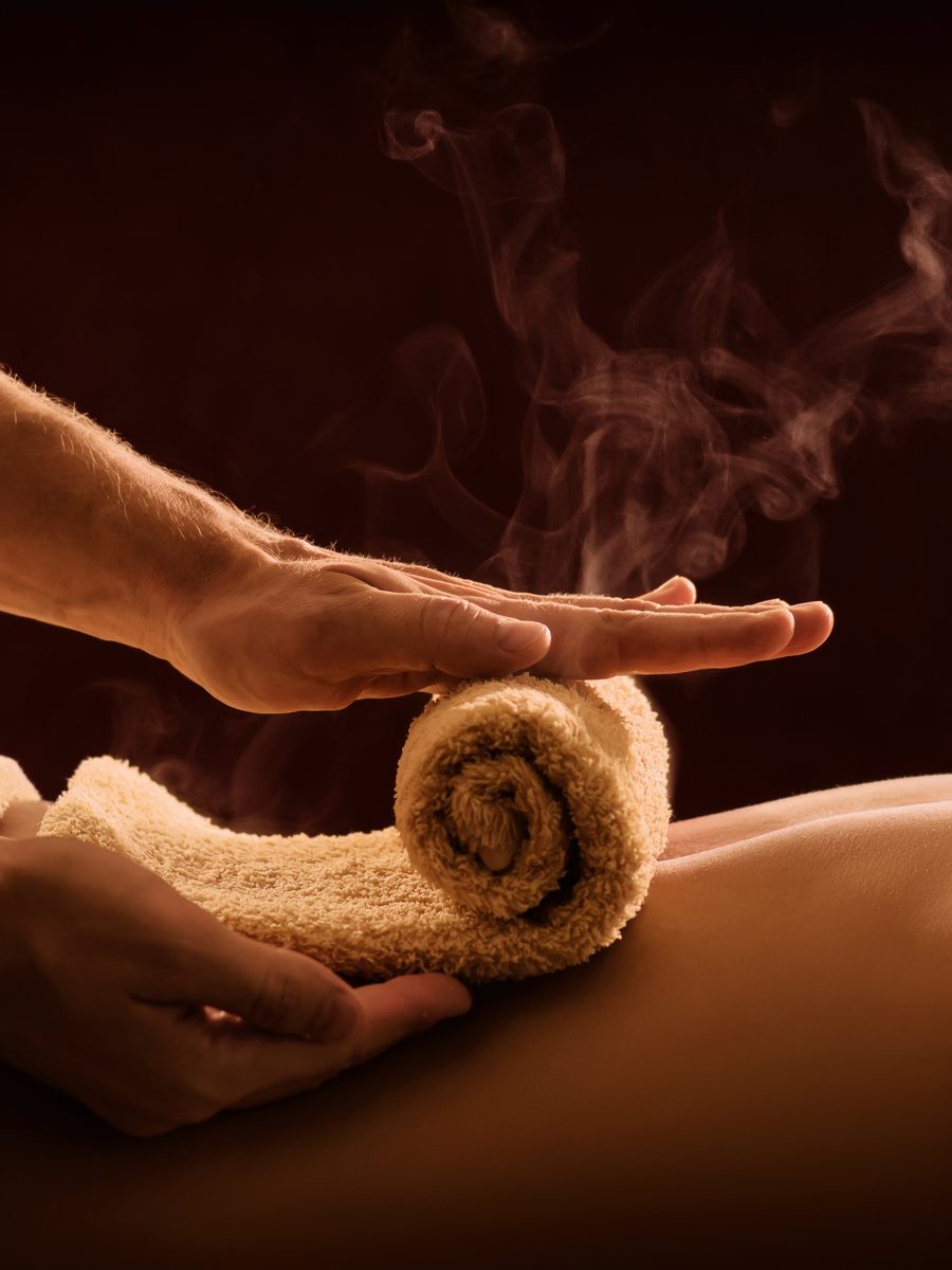 Warm compress spa ritual